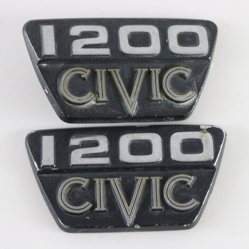 Lot Of 2 1973-79 Honda 1200 Civic OEM Emblem Badge 3"