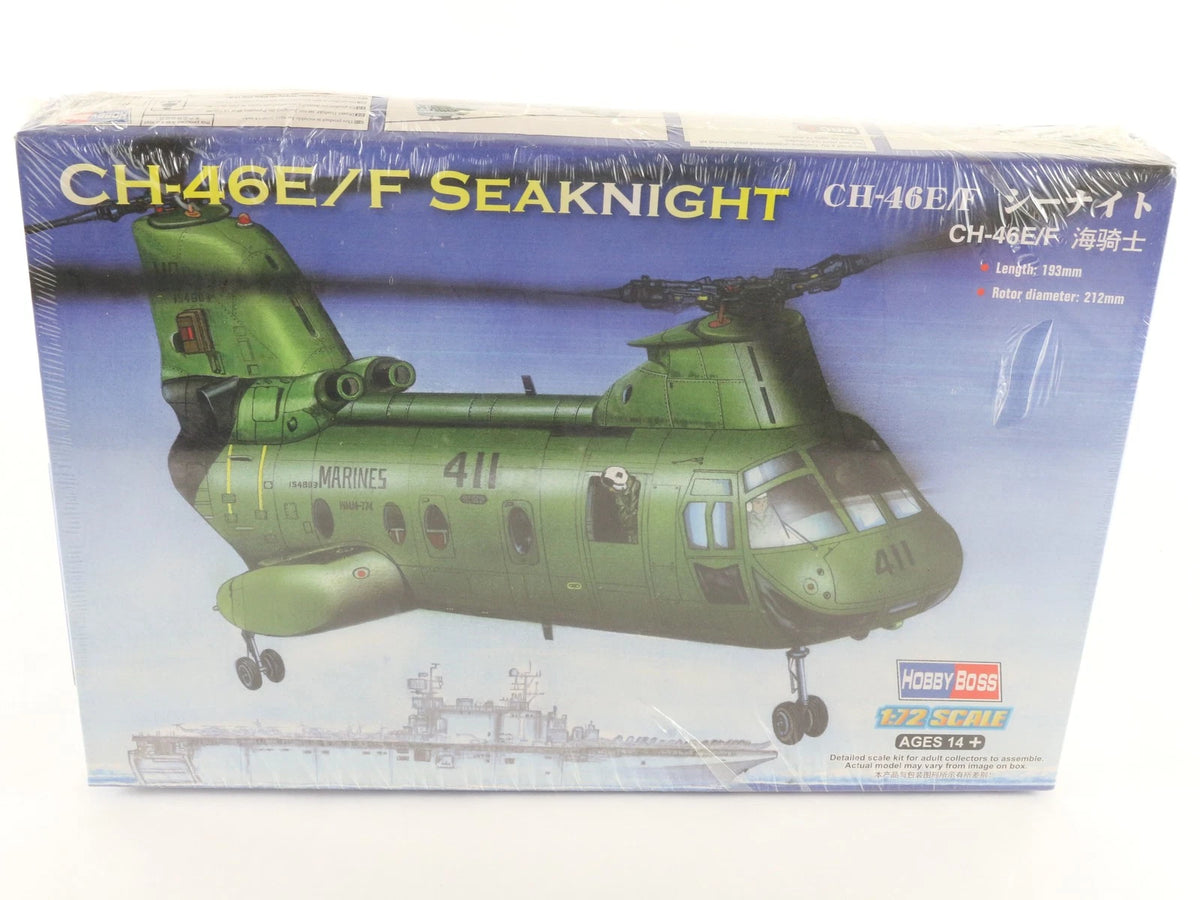 CH-46E/F Seaknight Helicopter Boeing Vertol Hobbyboss 1:72 87223 Sealed Kit