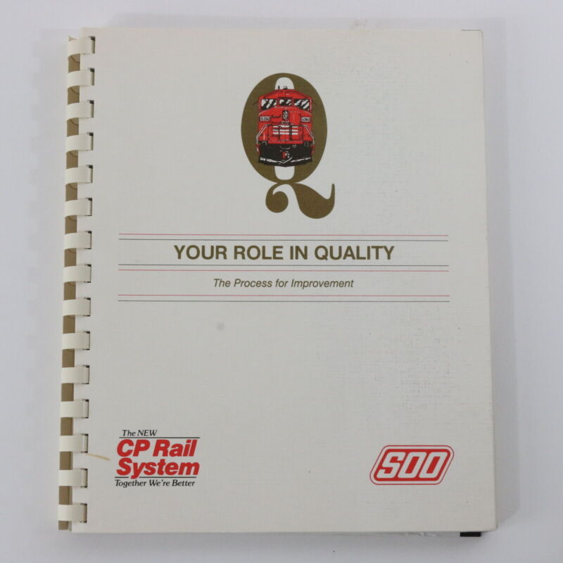 Your Role In Quality South Shore SOO CP Rail Vintage Training Book 1989