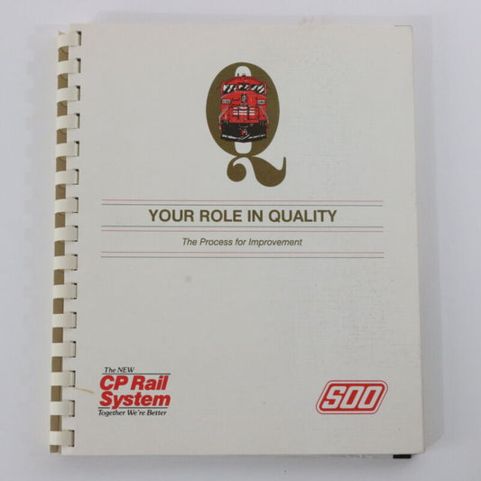 Your Role In Quality South Shore SOO CP Rail Vintage Training Book 1989