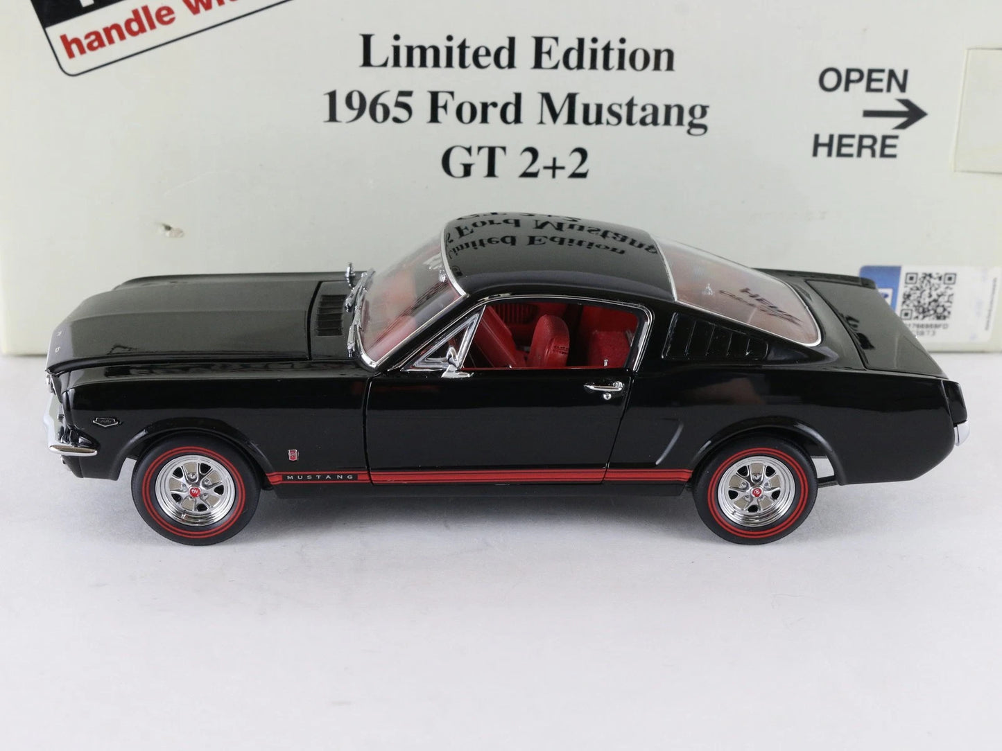 1965 Ford Mustang GT 2+2 Black Danbury Mint 1:24 Diecast Model 818/1965