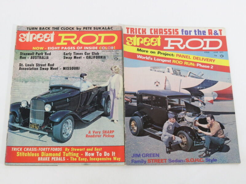 Lot Of 7 Street Rod Vintage Car Magazines May June July Aug Sep Oct Dec 1972 75c