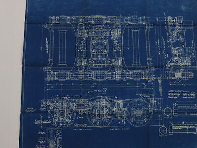 Santa Fe Tender Truck Motive Power Train Blueprint 51-a 272 May 21 1936 41.5"