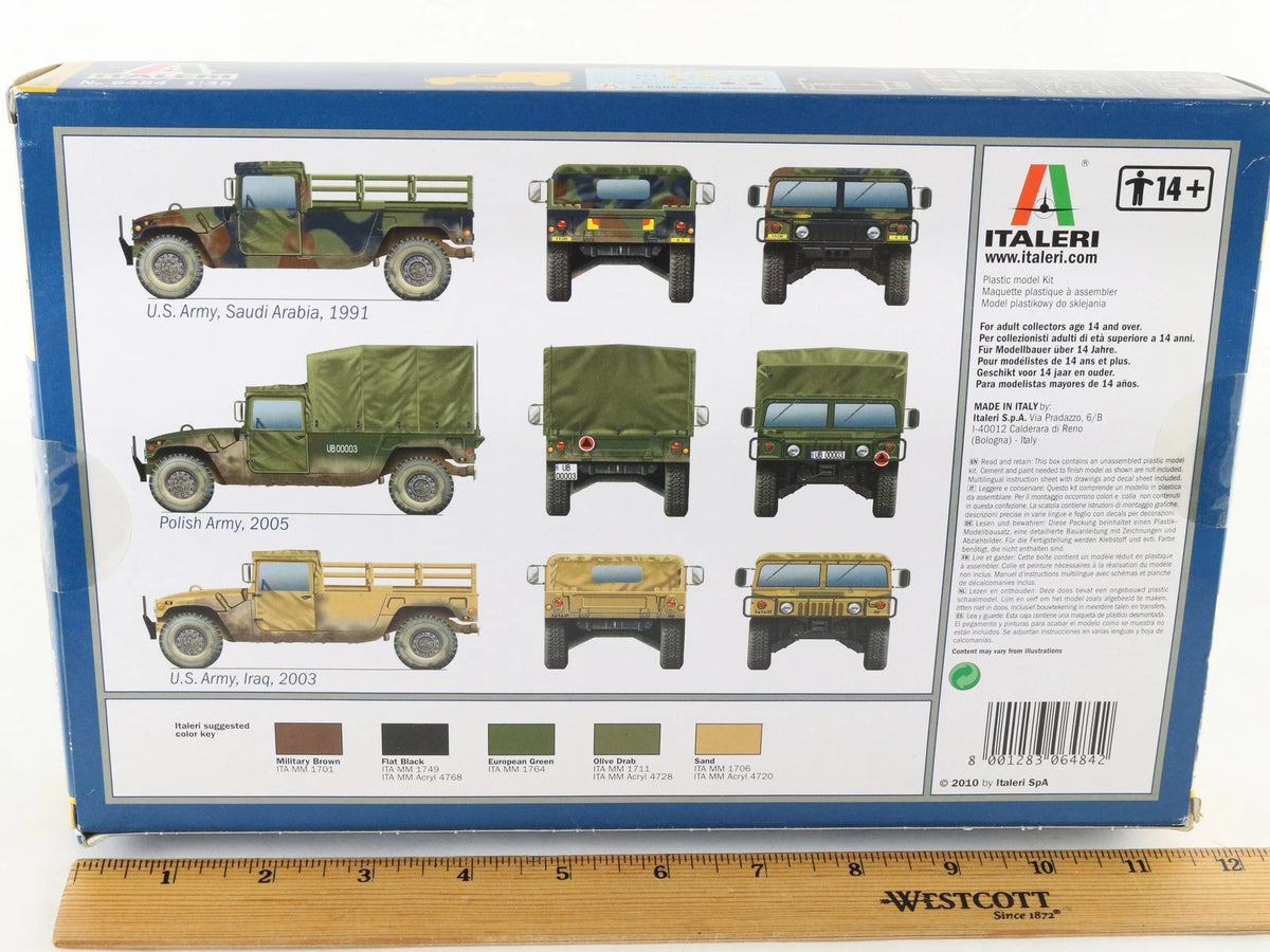 M1097 A2 Cargo Carrier Truck AM General Italeri 1:35 6484 Sealed Military Kit