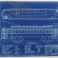 Milwaukee Electric Plan & Elevation Cars 511-525 -590 Trolley Blueprint 1927 11"