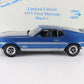 1971 Ford Mustang Fastback Mach 1 Blue #1163/5000 Danbury 1:24 Diecast Model
