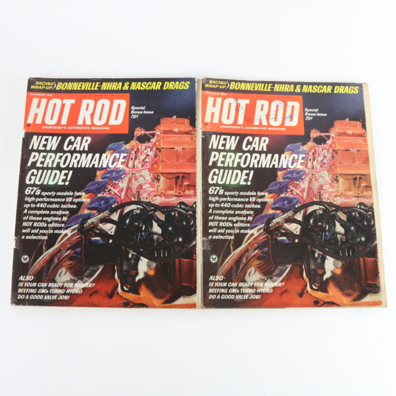 Lot Of 4 Hot Rod Car Performance Guide November 1966 Vintage Car Magazines