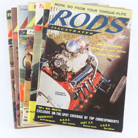 Lot Of 7 Rods Illustrated Feb Apr June Aug Oct Nov Dec 1959 Car Magazines