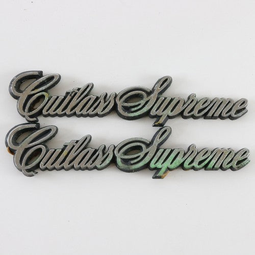 Lot Of 2 Cutlass Supreme Oldsmobile Door Side Emblem Badge 5"