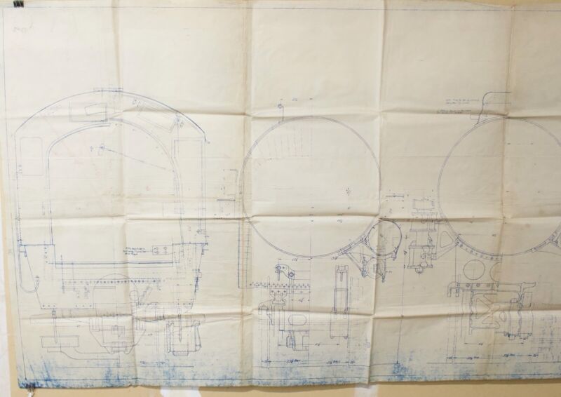 Baldwin Steam Locomotive Erecting May 21 1936 12269 82.5��� Train Blueprint