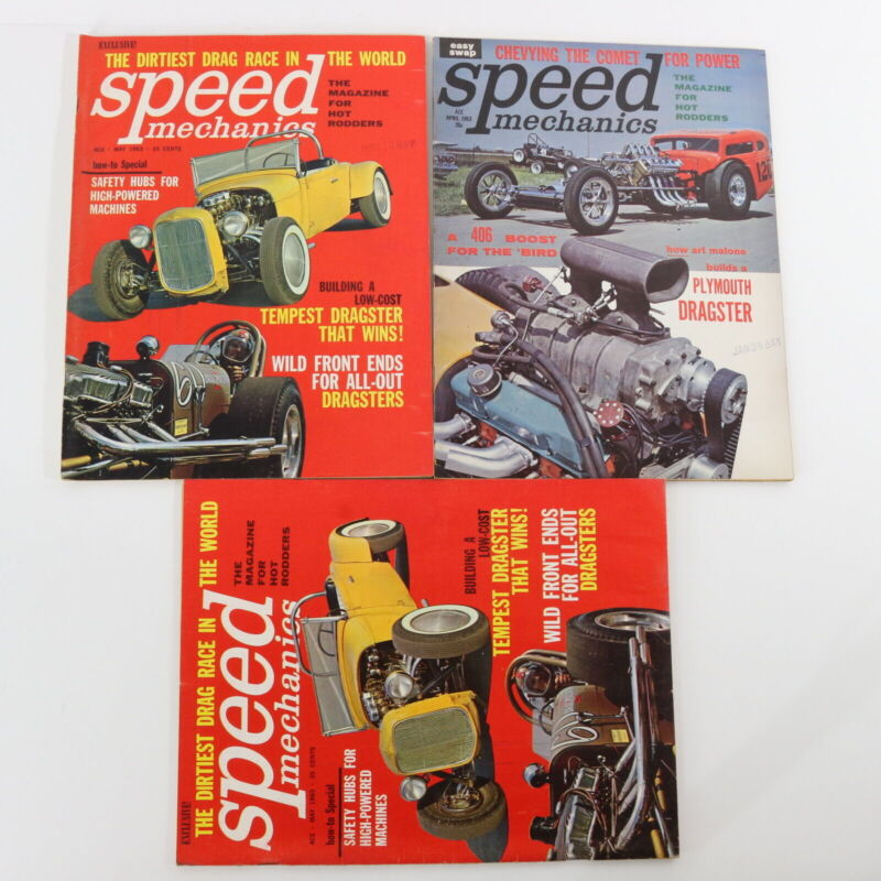 Lot Of 3 Speed Mechanics Easy Swap April & May 1963 Vintage Car Magazines