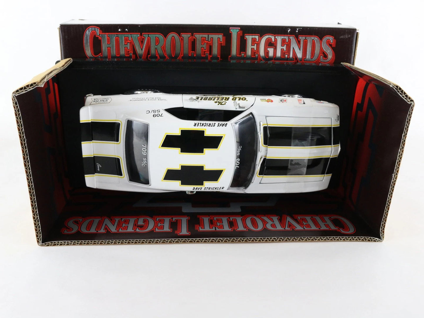 1969 Camaro Z28 Prostock Strickler No 2 White Chevrolet Legends ERTL 1:18 29265P