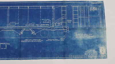 Santa Fe Gondola ATSF Lettering Train Blueprint 26-c 1828 Mar 22 1929 40.75"