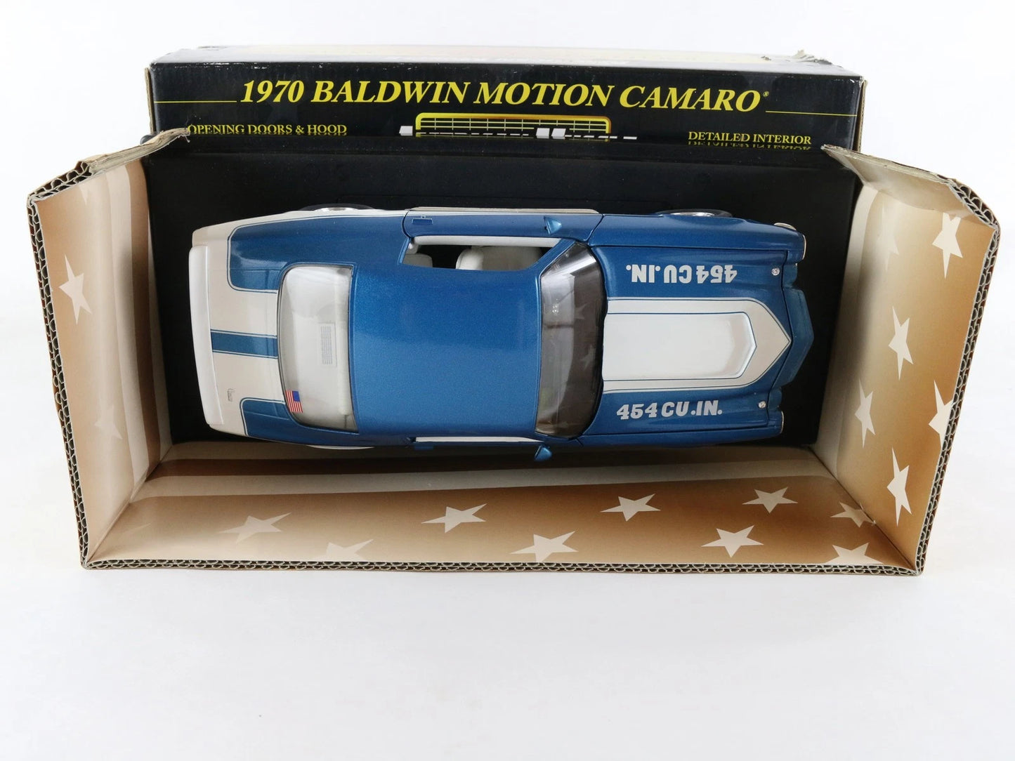 ERTL American Muscle 1:18 1970 Chevy Camaro Baldwin Motion Blue Diecast 36673