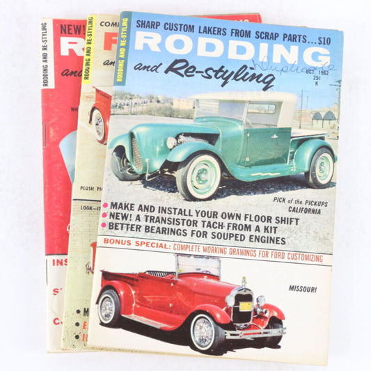 Lot Of 3 Rodding & Re-styling Feb Sep Oct 1962 Vintage Car Magazines