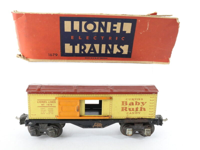 Curtiss Baby Ruth Single Door Boxcar Lionel O Gauge 1679 W/ Box