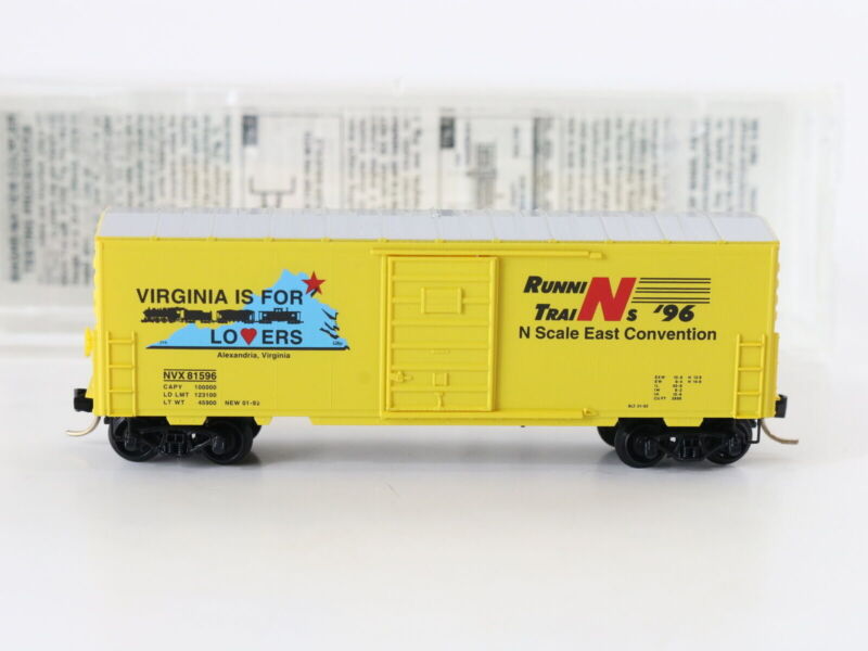 N Micro Trains Mtl Special Run NVX Virginia 1996 Convention 40' Box Car 81596