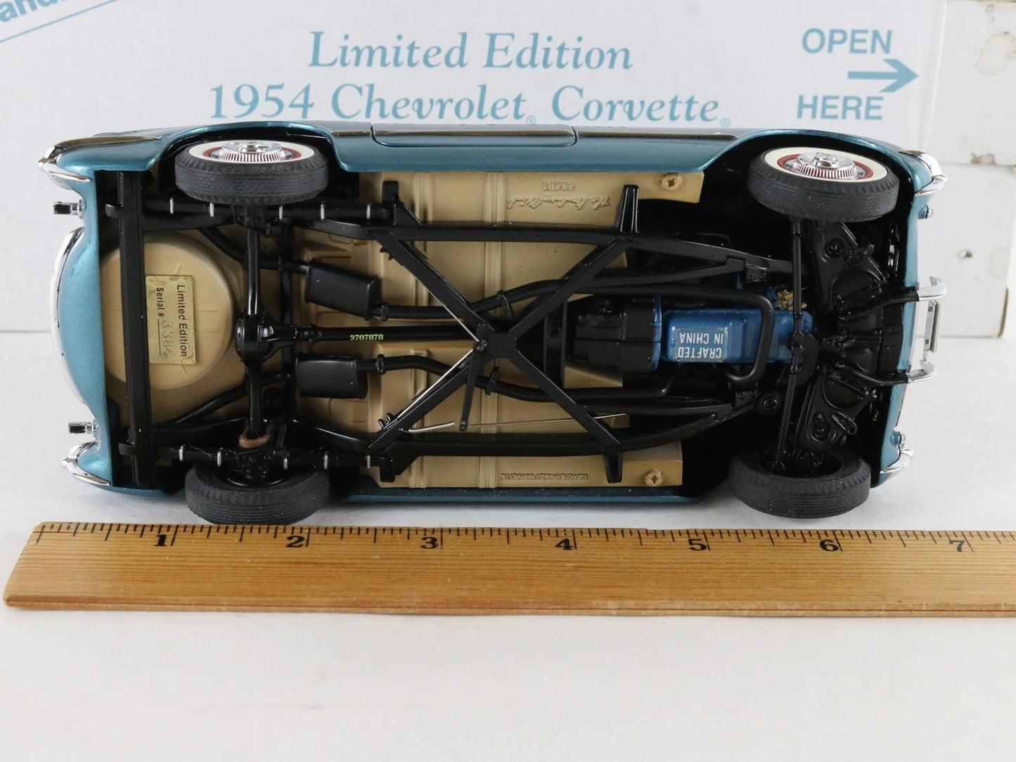 1954 Chevy Corvette Limited Blue Convertible Danbury Mint 1:24 Model #3384