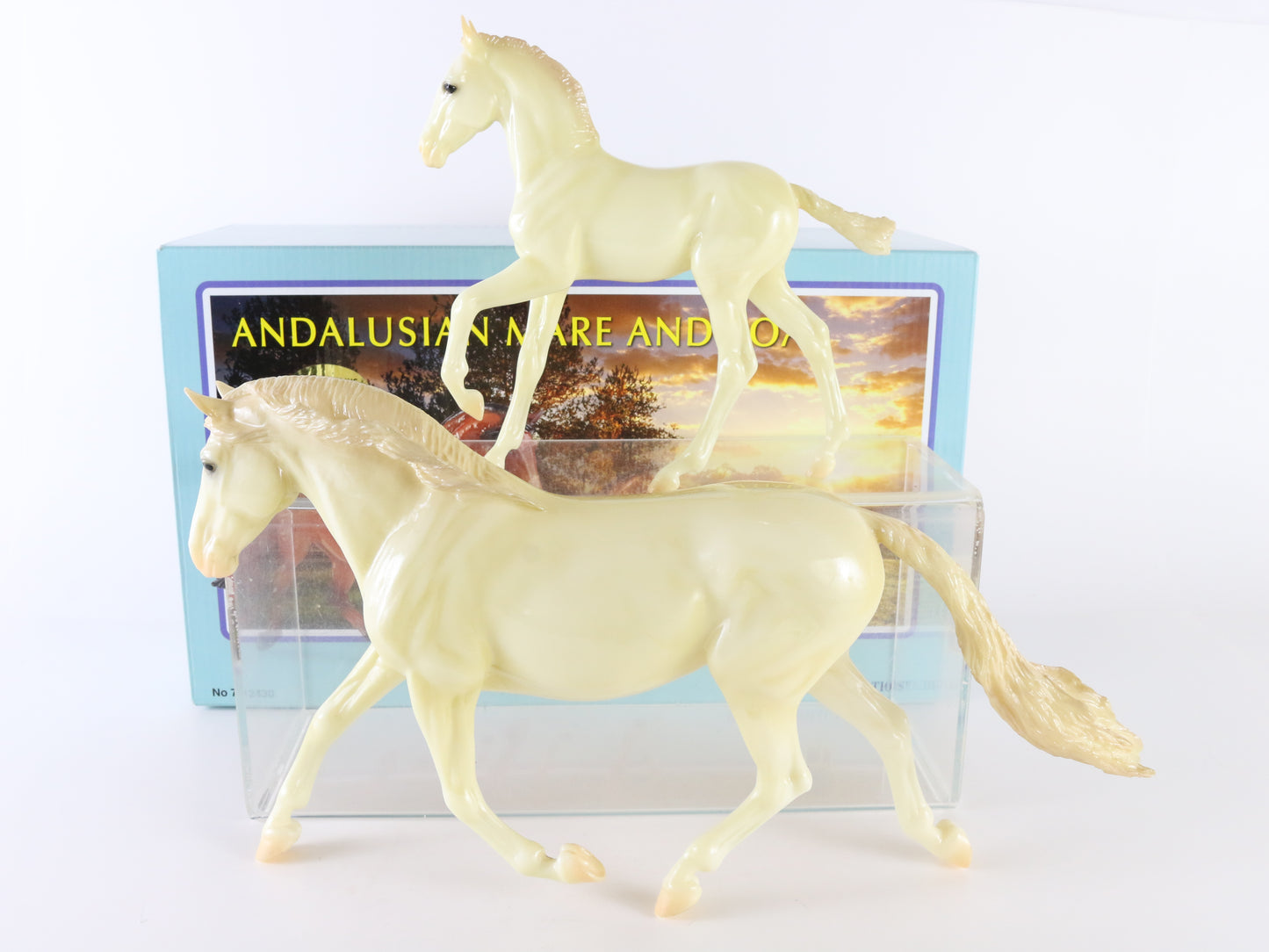 Breyer Andalusian & Foal Set Alabaster Glossy Vintage Club 2022 POPPY & OLLIE