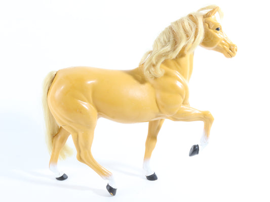 Vintage Barbie Dream Horse Tan & White Plastic Toy Figure Mattel 1980