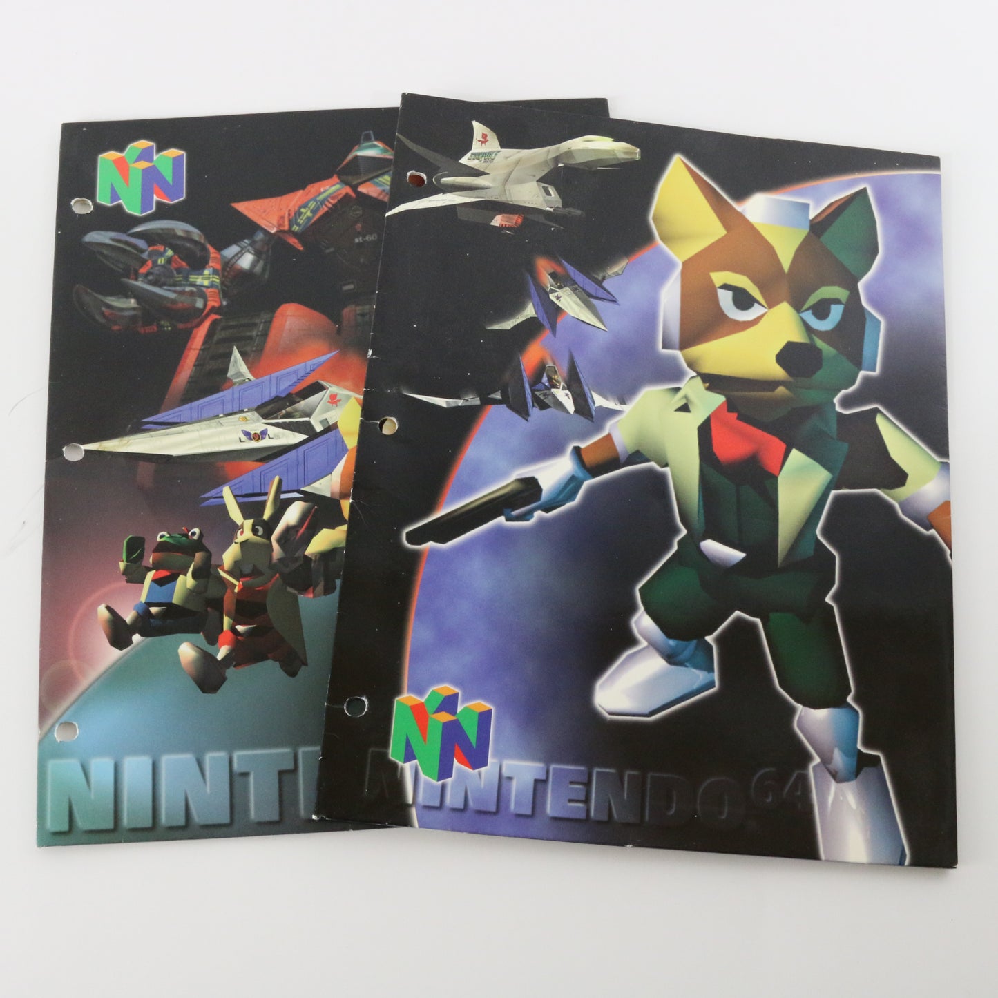 Lot Of 2 Star Fox School Folders Nintendo 64 N64 Stuart Hall RARE