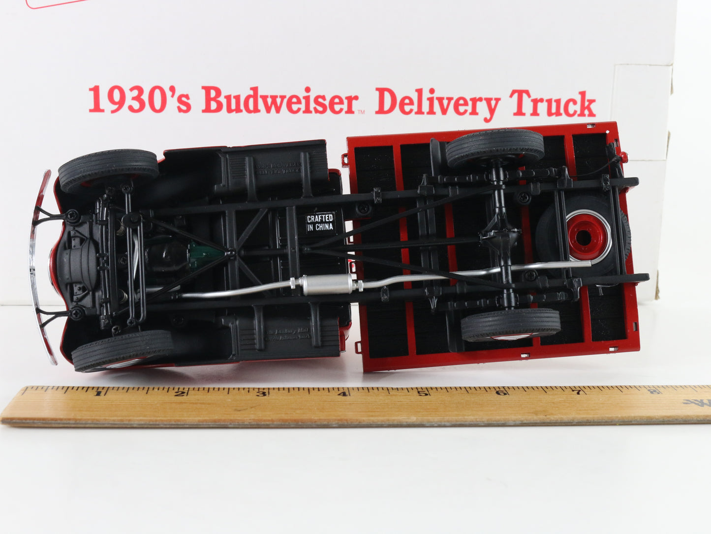 1930s Budweiser Stakebed Delivery Truck Red Danbury Mint 1:24 Model Car W/ Kegs