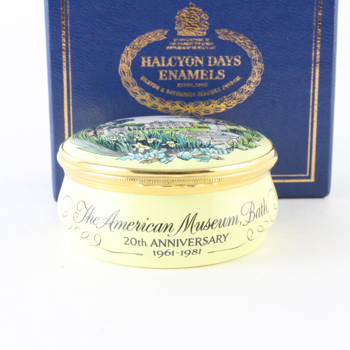 Halcyon Days Enamel Box Claverton Manor American Museum Bath 20th Anniversary