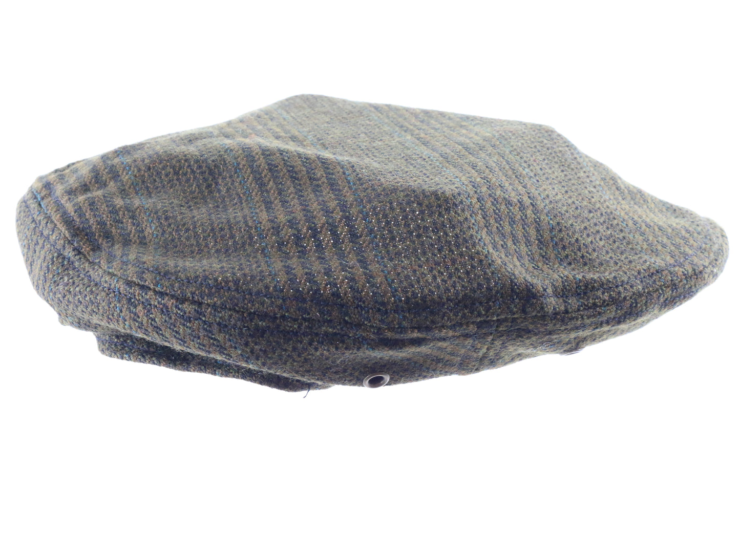 Avalon Classic Mens Brown Plaid Wool Beret Stylish Size: S/M