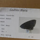Makins New York Ladies Fancy Black Straw Like Hat W/ Rhinestones 7 1/8 57cm