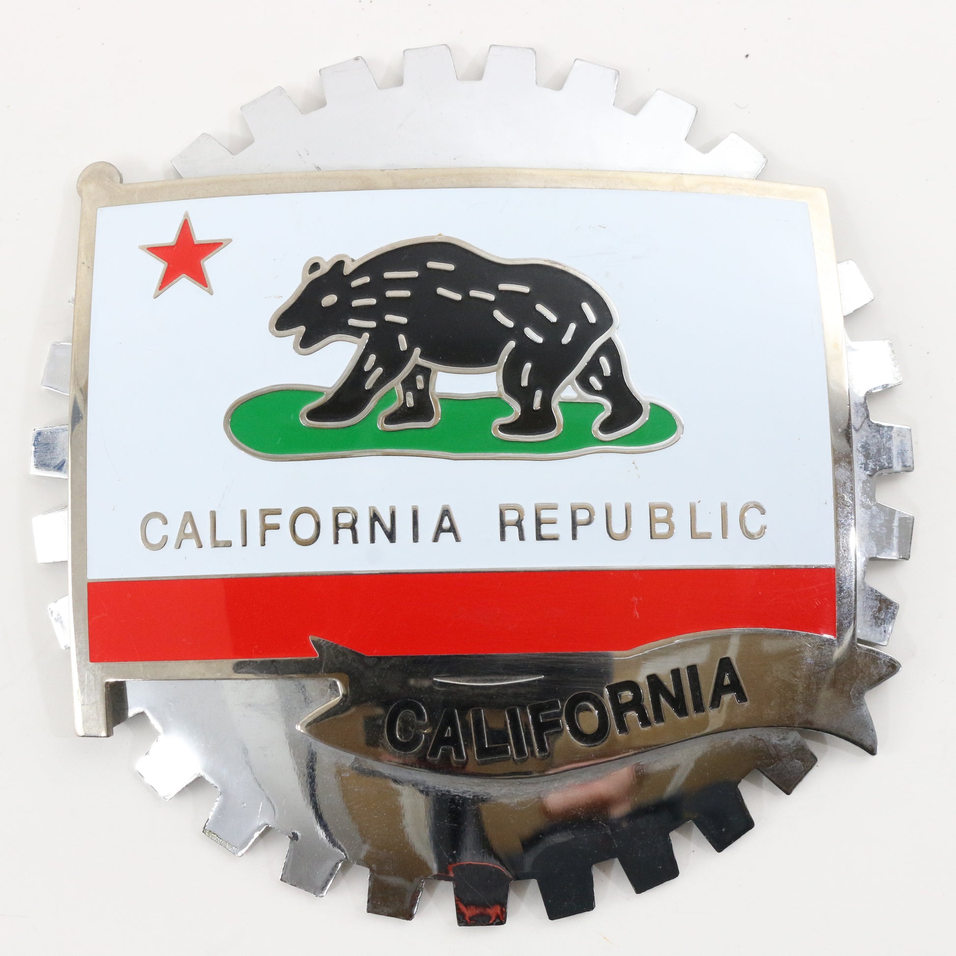 California Republic 1991 1223 Contemporary Metal Automobile Emblem Badge