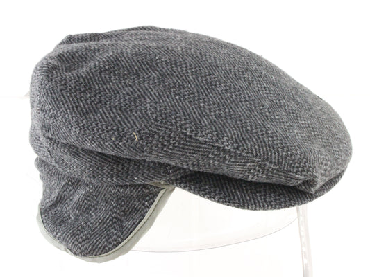 Bee Hats Thinsulate Mens Vintage Gray Mix Sport Cap W/ Ear Flap S