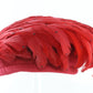 George Zamaul New York Ladies Boutique Red Felt Hat W/ Feathers 6 7/8 55cm
