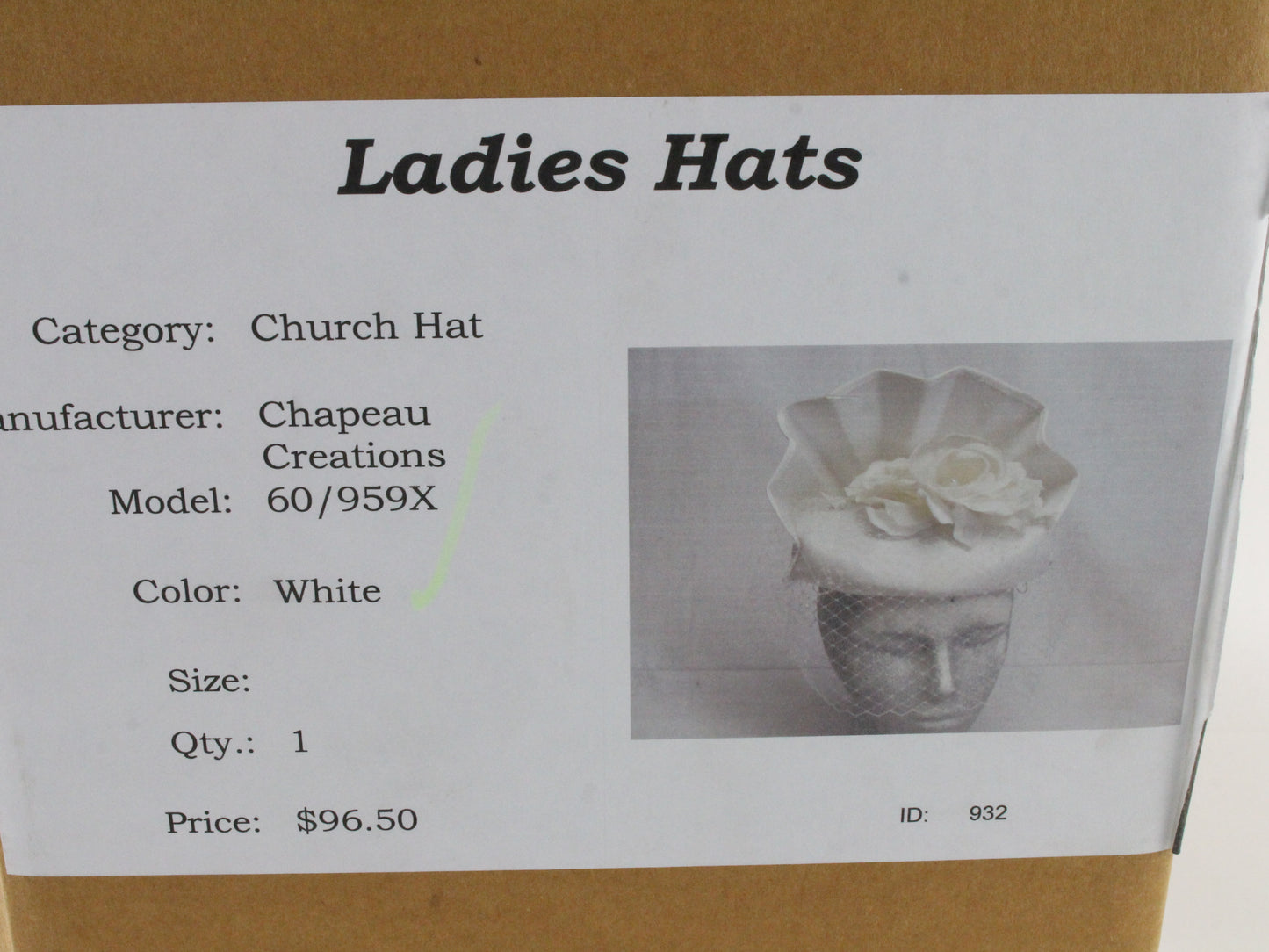 Chapeau Creations White Fascinator Ladies Boutique Hat