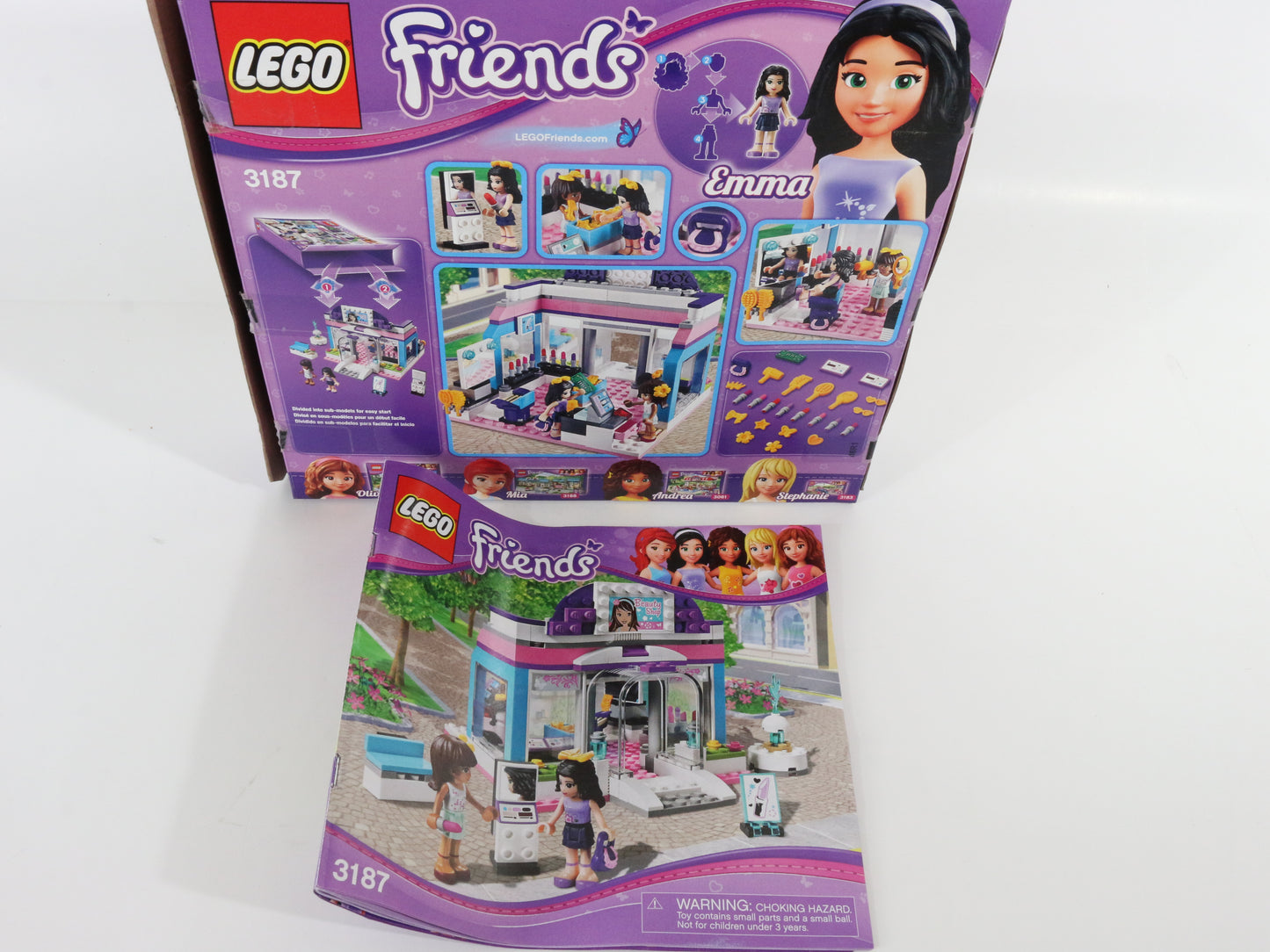 Lego Friends Butterfly Beauty Shop Partly Built Set 3187 W/ Box & Instructions