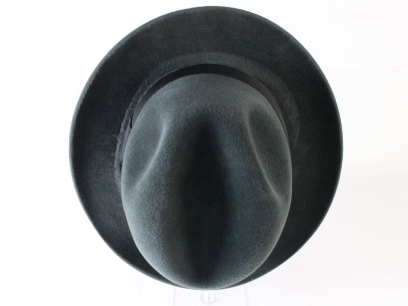 Selentino Mens Gray Genuine Velour Quality Made Fedora 7 3/4 62cm