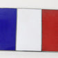 Enameled French Flag 2.25" For Car Emblem Badge
