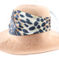 Top Hatters Ladies Boutique Brown Felt Hat W/ Animal Print Bow 6 7/8 55cm