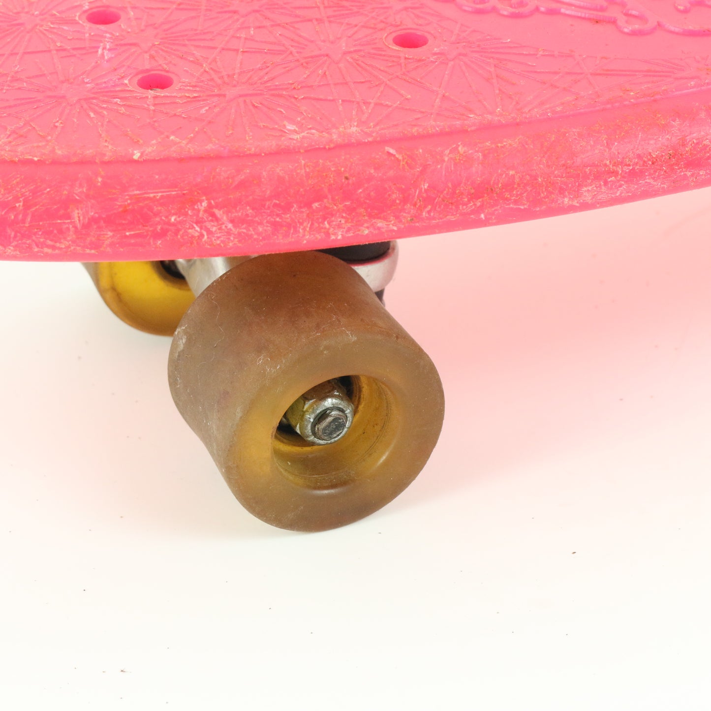 Huffy Thunder Board 24 Kicktail Pink Vintage Skateboard Deck W/ Wheels 24"