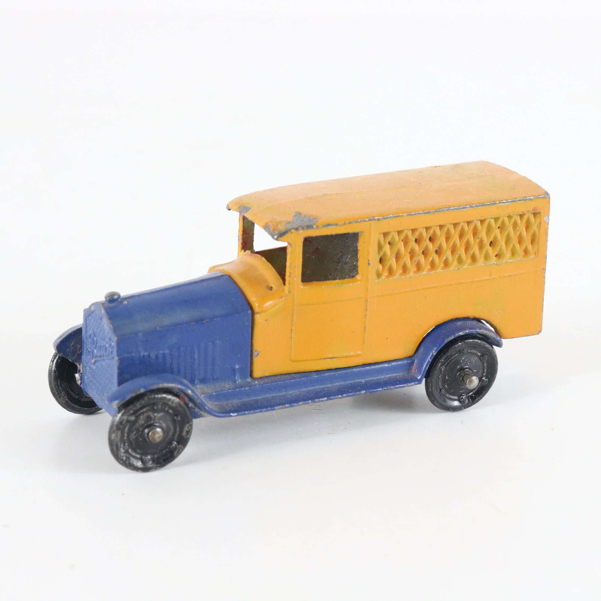 TootsieToy Buick Paddy Wagon Diecast Metal, Orange & Blue