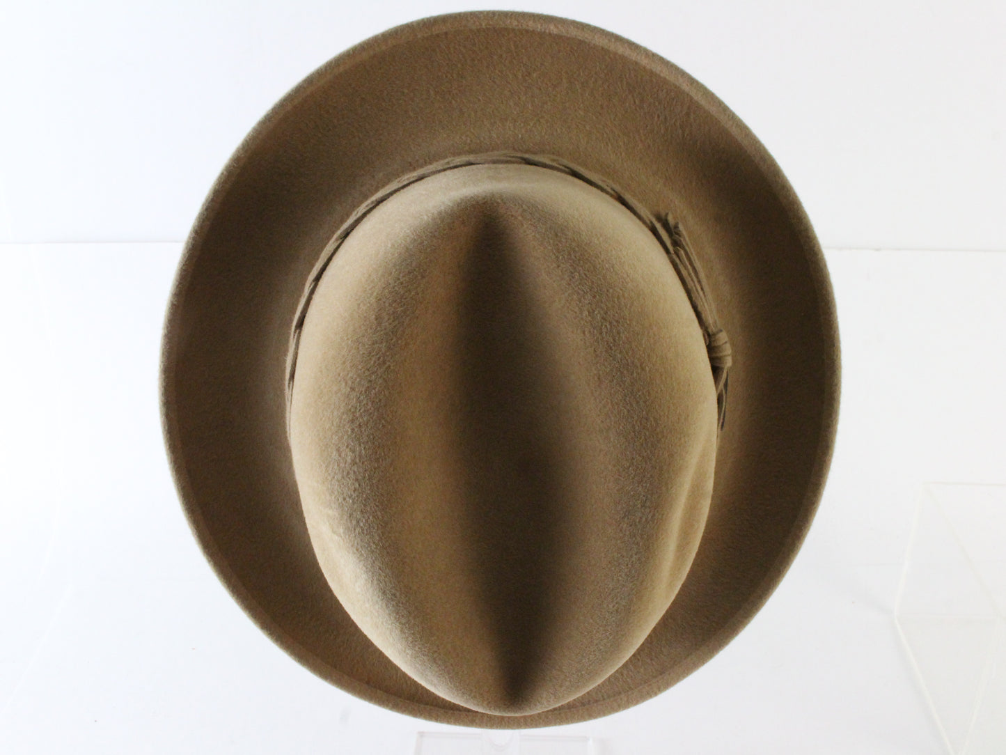 Biltmore Golden Pheasant Velour Mens Camel Tan Felt Fedora W/ Band 6 7/8 55cm