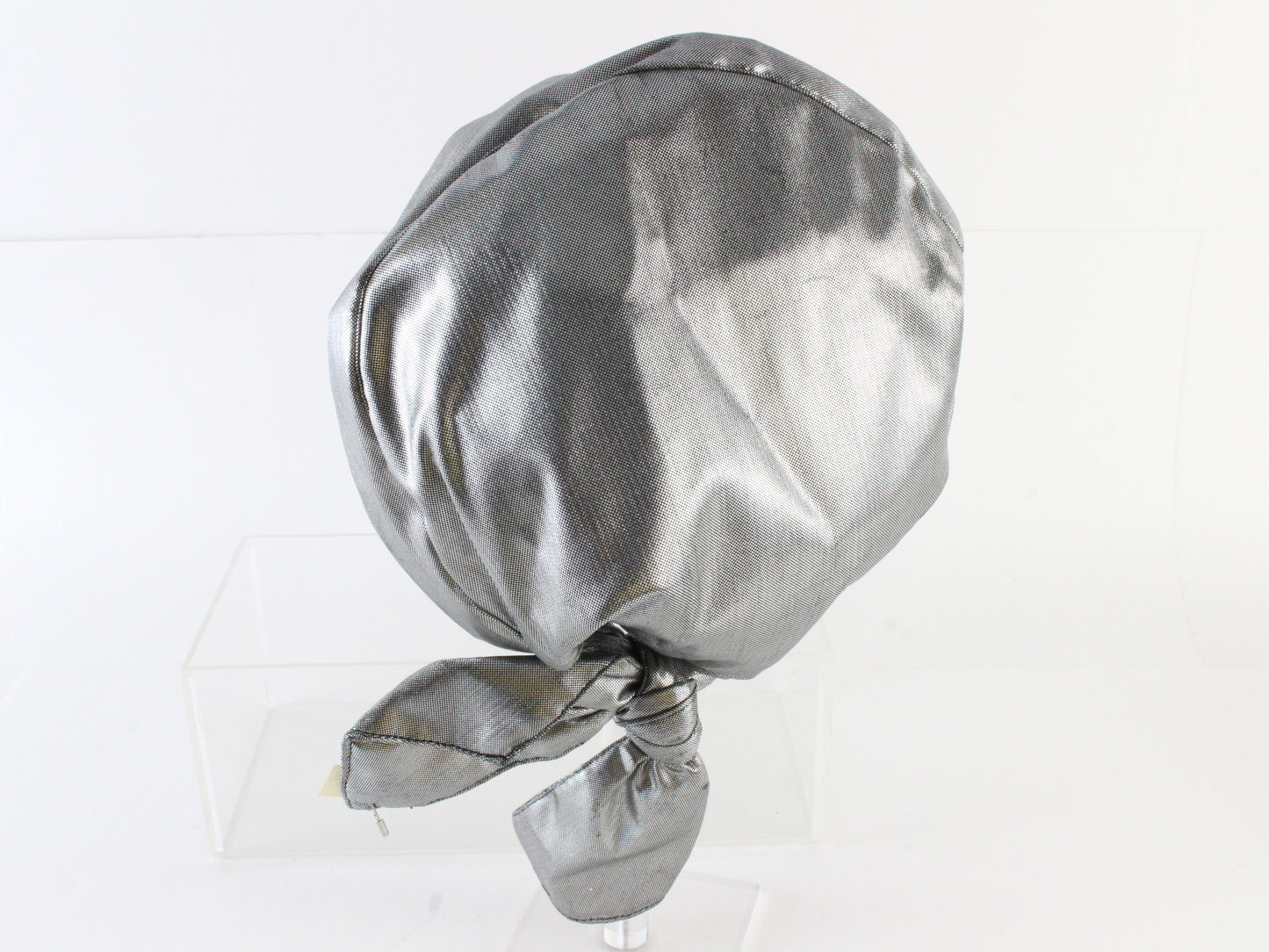 Jojace of California Ladies Fancy Silver Foil Turban One Size