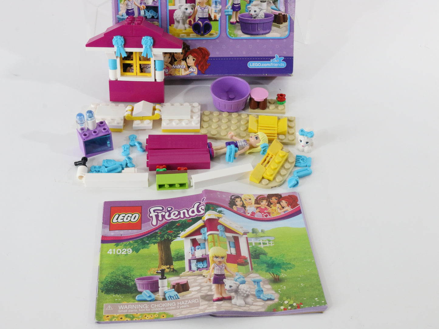 Lego Friends Stephanies New Born Lamb Partly Built 41029 + Box Instructions