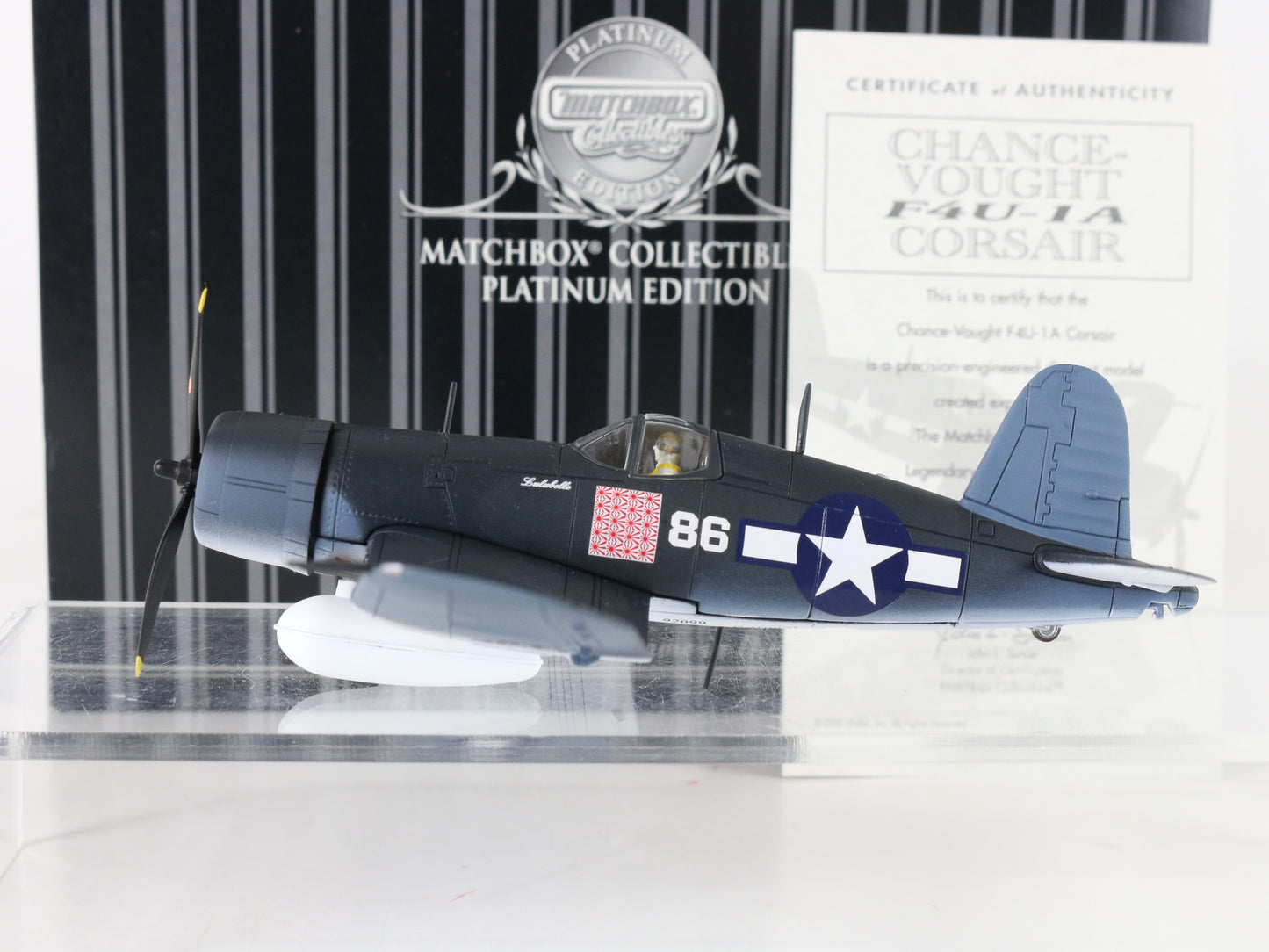 Chance Vought F4u-1a Corsair Fighter Plane WW2 Platinum Matchbox 1:72 92099