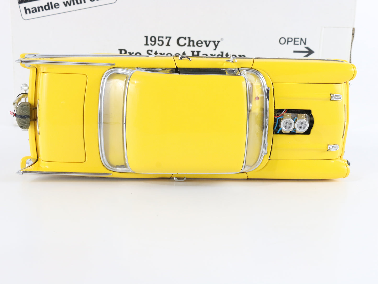 1957 Chevy Pro Street Hardtop Yellow Danbury Mint 1:24 Model Car