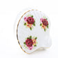 Fan W/ Flowers Crown Fine Bone China Porcelain Trinket Box England