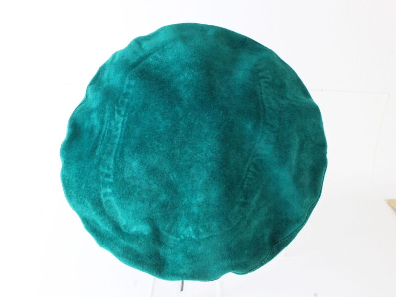 The Look Ladies Green Genuine Leather Suede French Beret Size: L Large