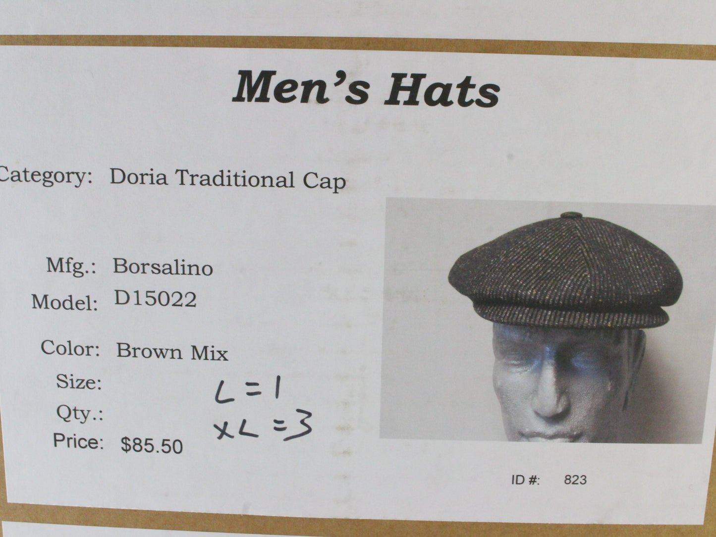 Borsalino Doria Mens Brown Mix Wool Silk Blend Sport Cap Newsboy MULTIPLE SIZES