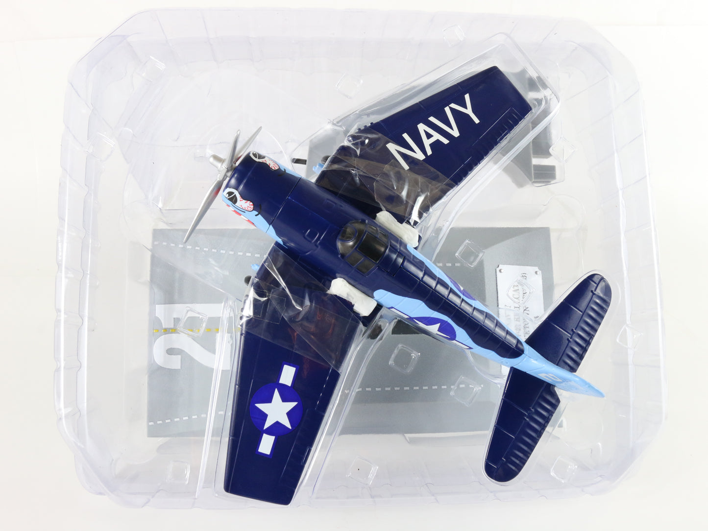 1944 F6f-3 Hellcat Us WW2 Fighter Plane Coin Bank Gearbox 1:48 12501