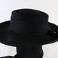 Fiesta Santa Barbara Ladies Black Soft Wool Felt Hat w/ Veil 6 3/4 54cm