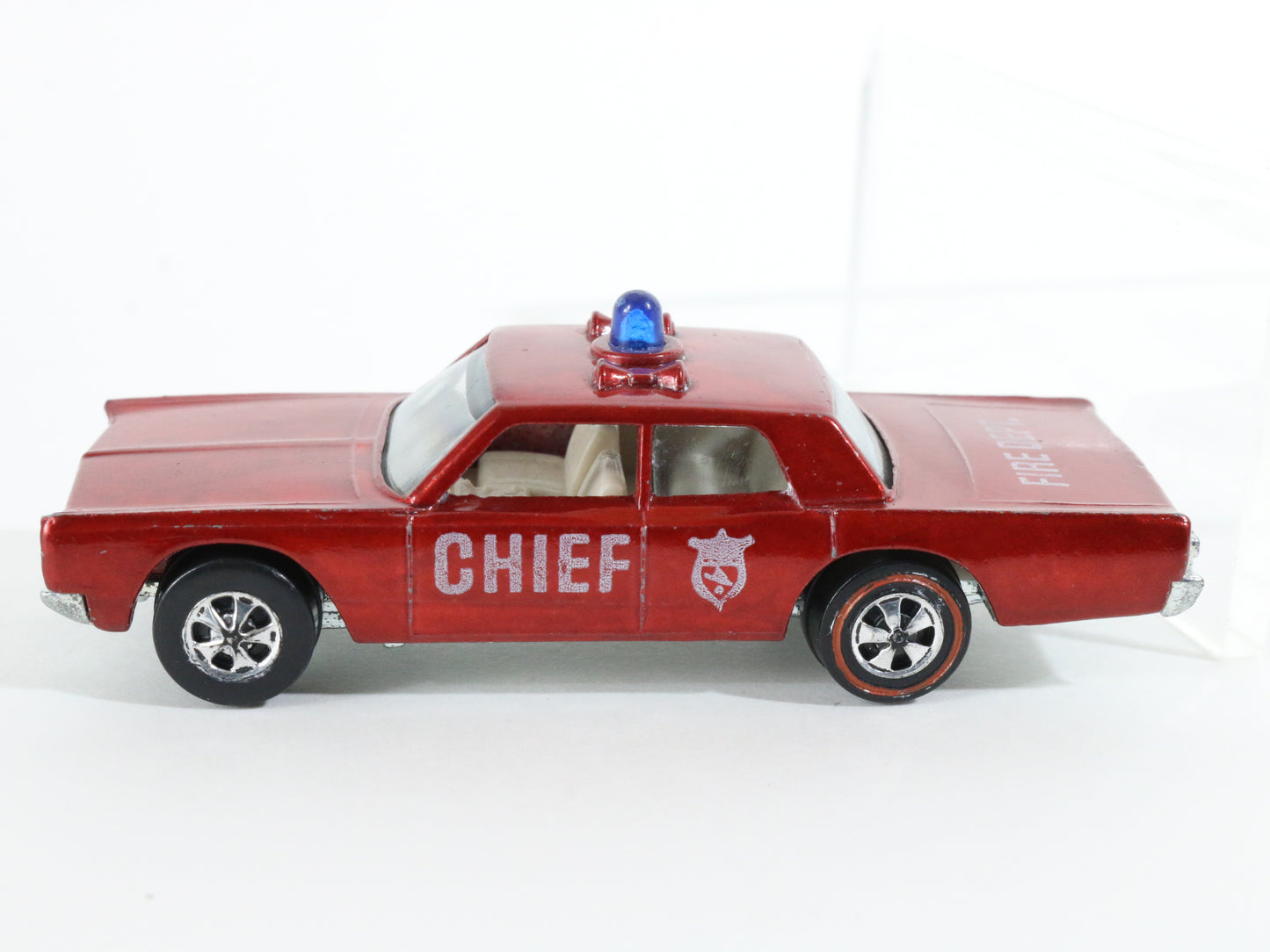 Hot Wheels Redline Plymouth Fury Fire Dept Chief Cruiser Mattel 1968 USA NICE!